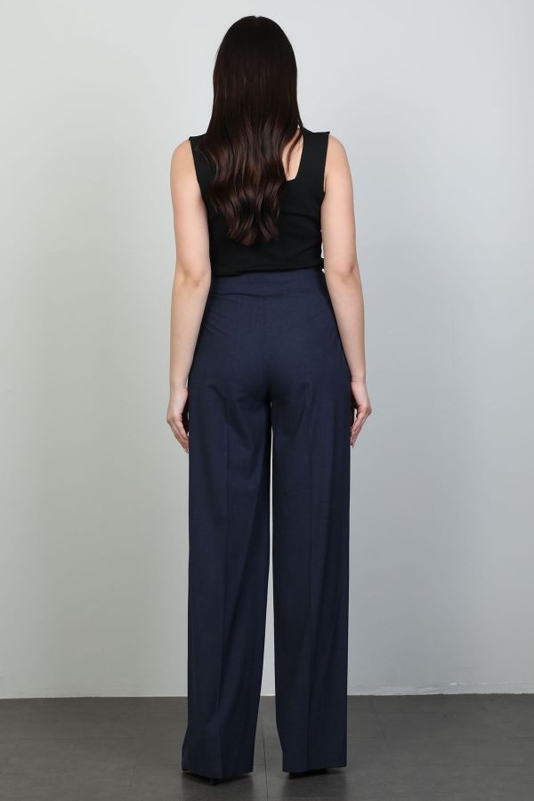 Picture of Vangeliza 24Y22052-1 NAVY BLUE Women's Trousers