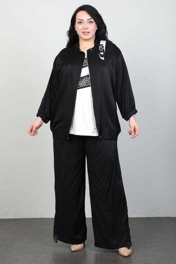 Picture of Dalida 47034xl BLACK Plus Size Women Suit