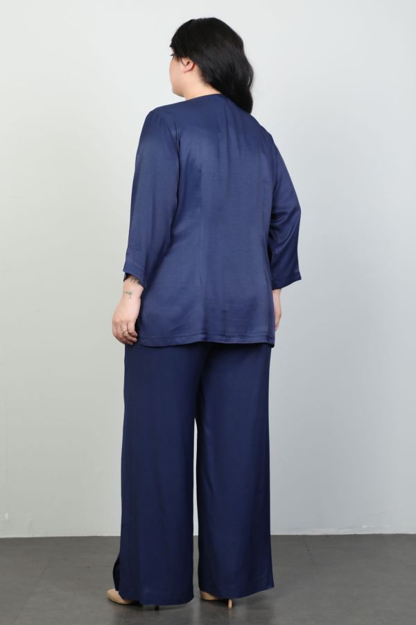 Picture of Dalida 47055xl NAVY BLUE Plus Size Women Suit