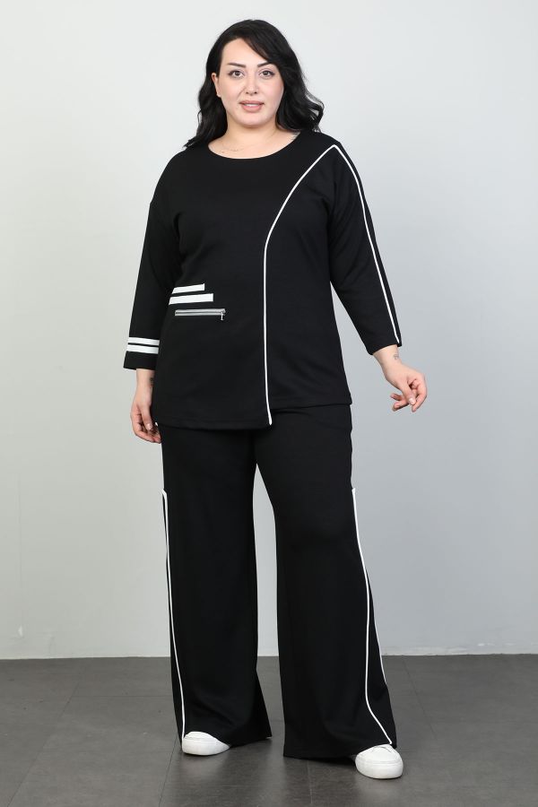 Picture of Dalida 47072xl BLACK Plus Size Women Suit