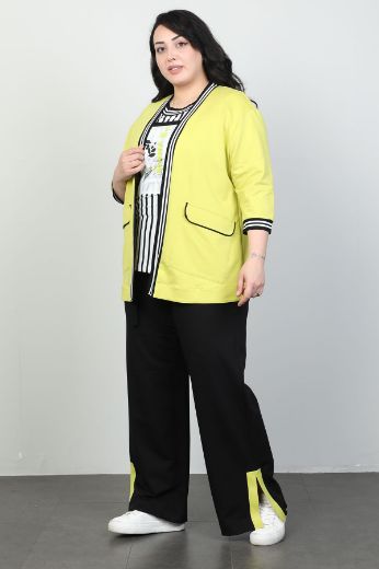 Picture of Dalida 47069xl YELLOW Plus Size Women Suit