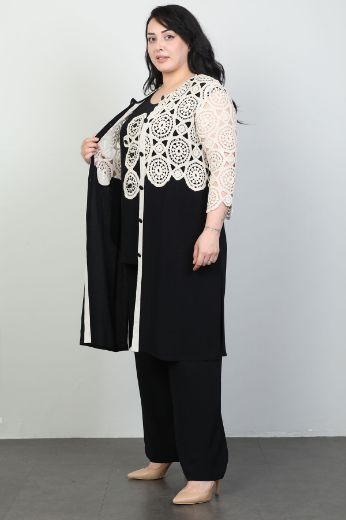 Picture of Dalida 47046xl BLACK Plus Size Women Suit