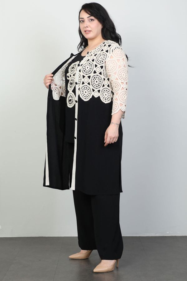 Picture of Dalida 47046xl BLACK Plus Size Women Suit