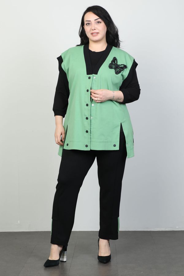 Picture of Dalida 47064xl GREEN Plus Size Women Suit