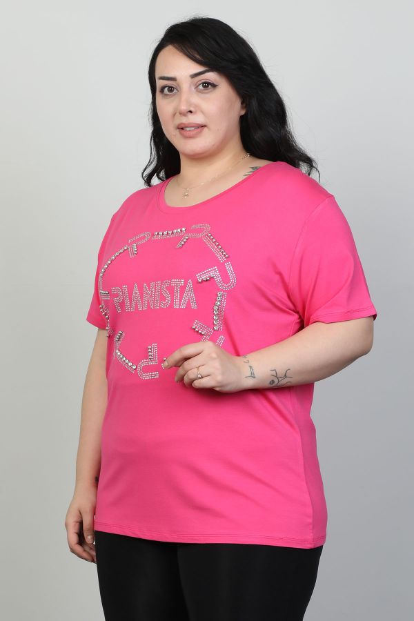 Picture of Red Export Women P079xl PINK Plus Size Woman T-Shirt