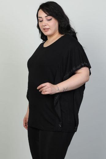 Picture of Red Export Women P077xl BLACK Plus Size Woman T-Shirt