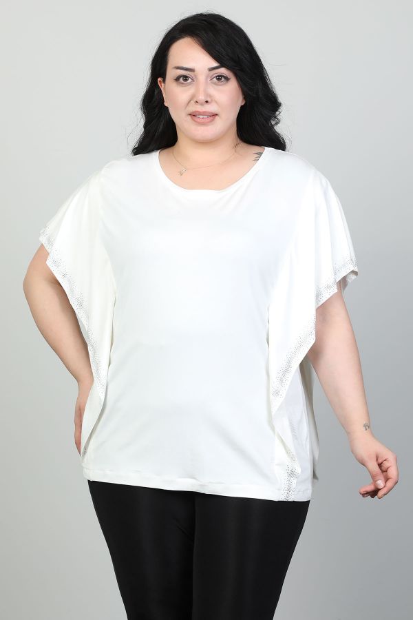 Picture of Red Export Women P077xl ECRU Plus Size Woman T-Shirt
