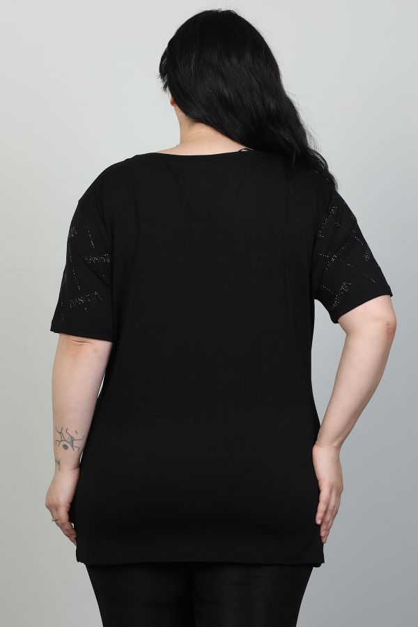Picture of Red Export Women P081xl BLACK Plus Size Woman T-Shirt