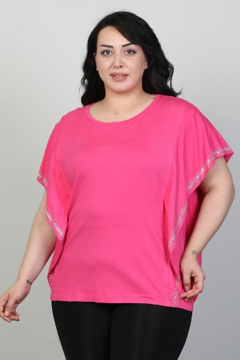 Picture of Red Export Women P077xl PINK Plus Size Woman T-Shirt