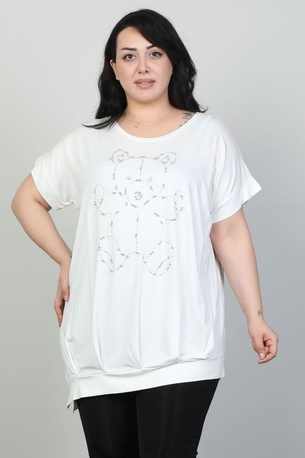 Picture of Red Export Women P075xl ECRU Plus Size Woman T-Shirt