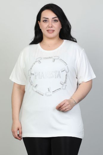 Picture of Red Export Women P079xl ECRU Plus Size Woman T-Shirt