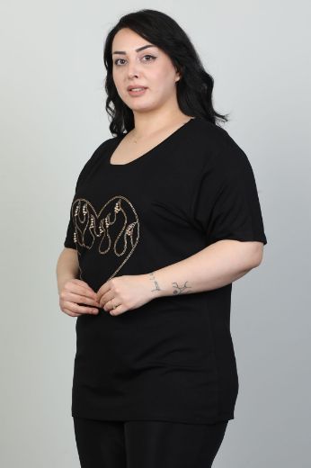 Picture of Red Export Women P063xl BLACK Plus Size Woman T-Shirt