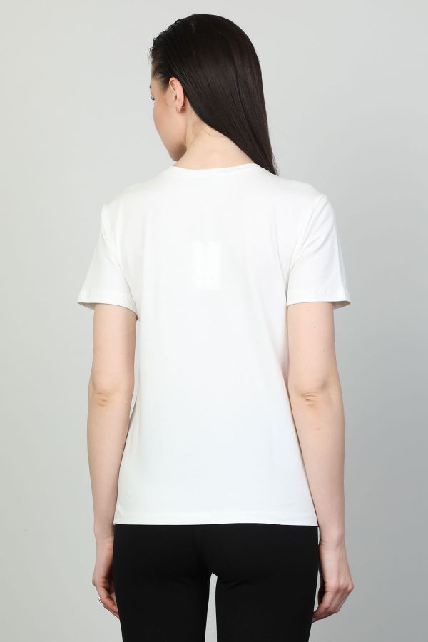 Of White 1241219 EKRU Kadın T-Shirt resmi