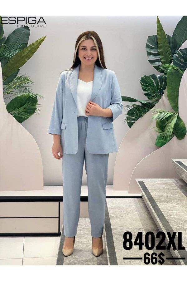 Picture of Espiga 8402xl BLUE Plus Size Women Suit