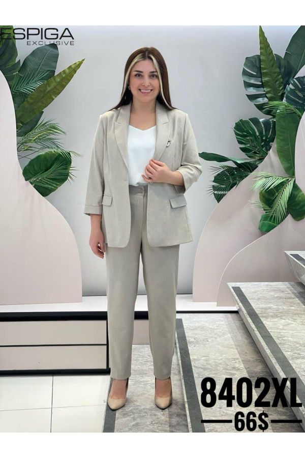 Picture of Espiga 8402xl GREY Plus Size Women Suit