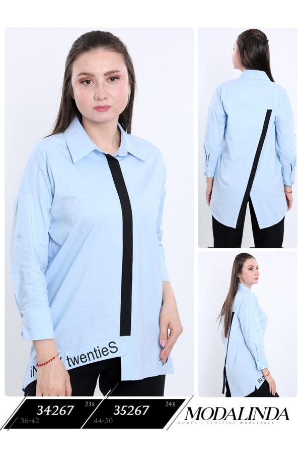 Picture of Modalinda 34267 BLUE Women Blouse