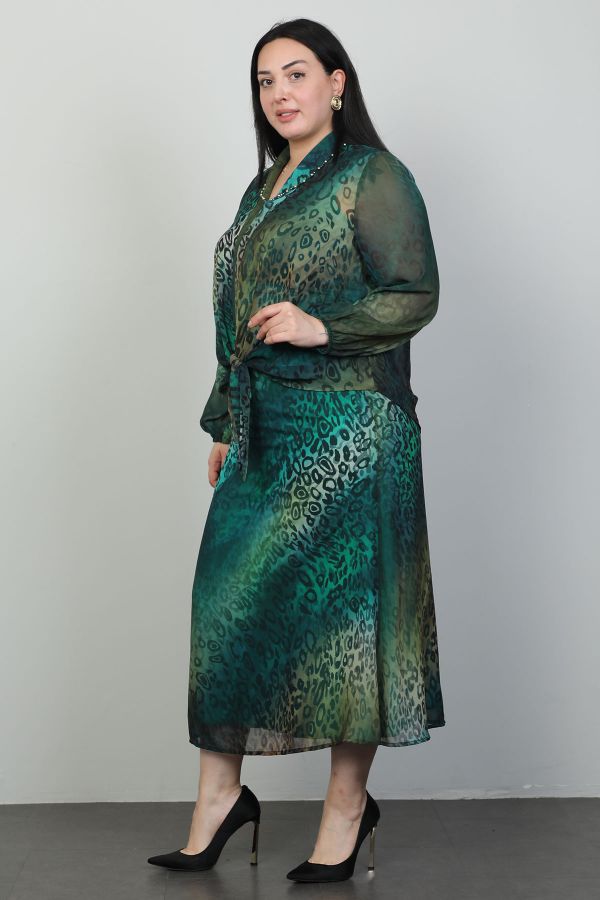 Picture of Roguee 24Y-1514xl DARK GREEN Plus Size Women Suit