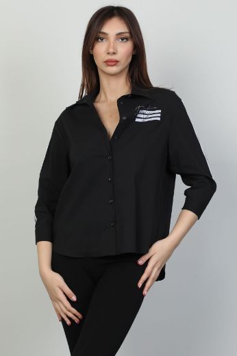 Picture of Modalinda 43204 BLACK Women Shirt