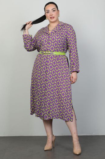 Picture of Roguee 24Y-2109xl LILAC Plus Size Women Dress 