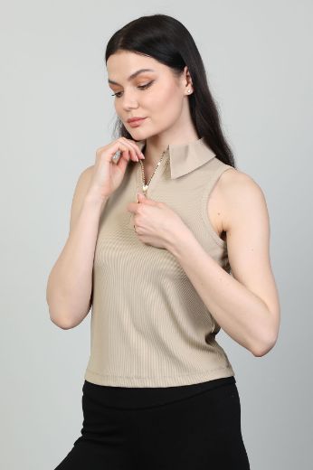 Picture of 4gKiwe MWJ011 BEIGE Women Blouse