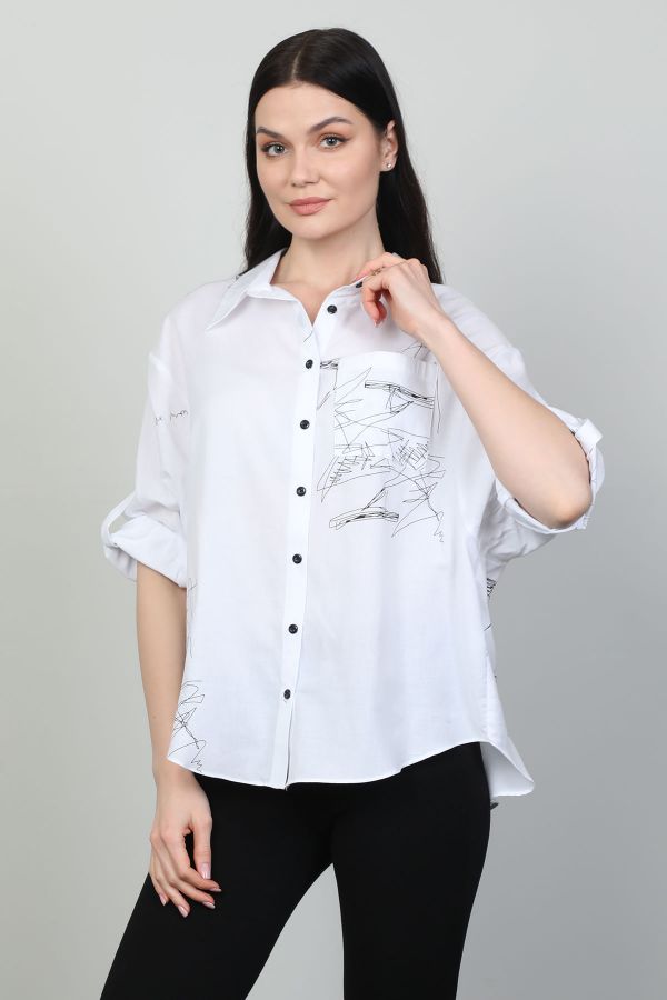 Picture of Modalinda 44239 ECRU Women Shirt