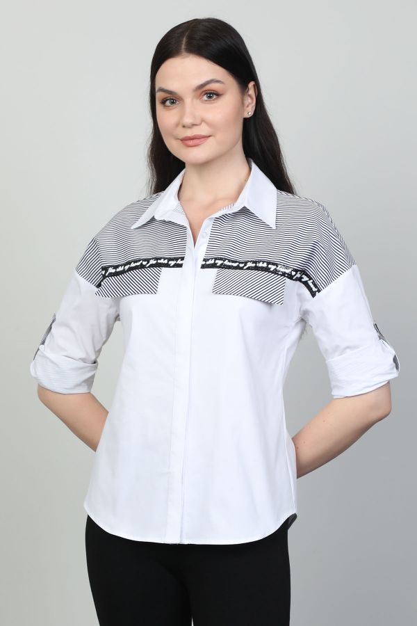 Picture of Modalinda 43205 ECRU Women Shirt