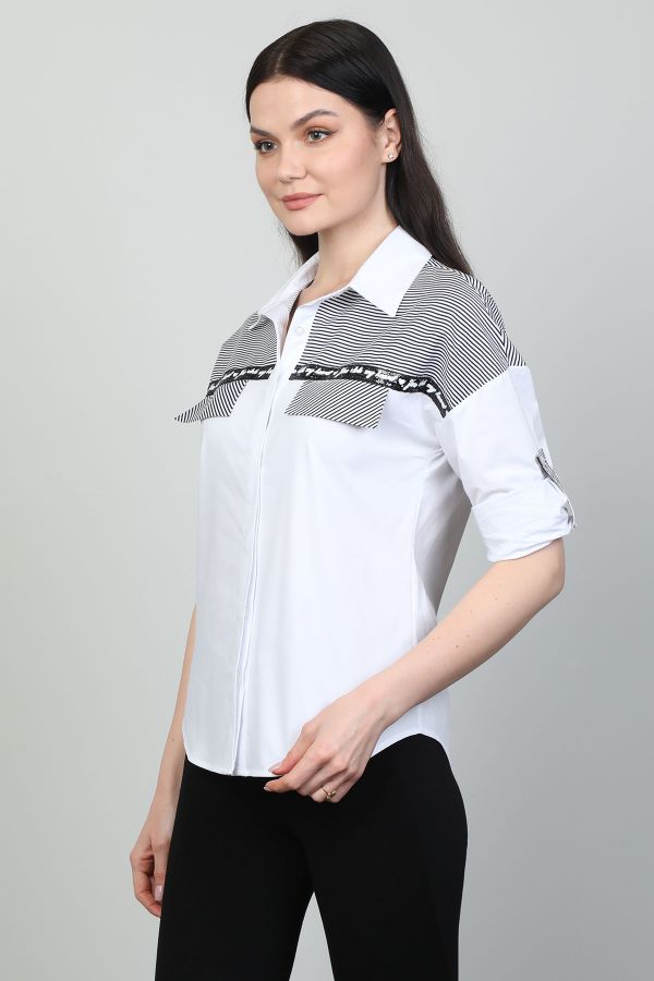 Picture of Modalinda 43205 ECRU Women Shirt