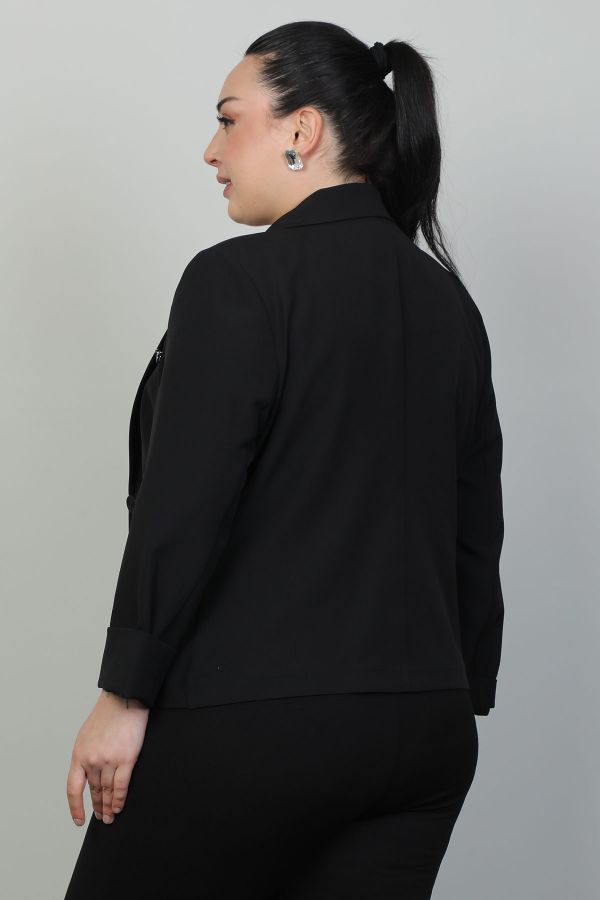 Picture of Pizara Line 76460xl BLACK Plus Size Women Jacket 