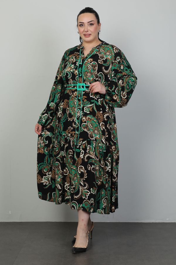 Picture of Roguee 2139xl GREEN Plus Size Women Dress 