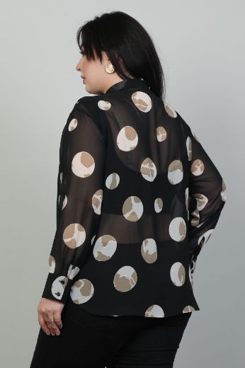 Изображение Modalinda 44312xl ЧЕРНЫЙ Женская блузка большого размера