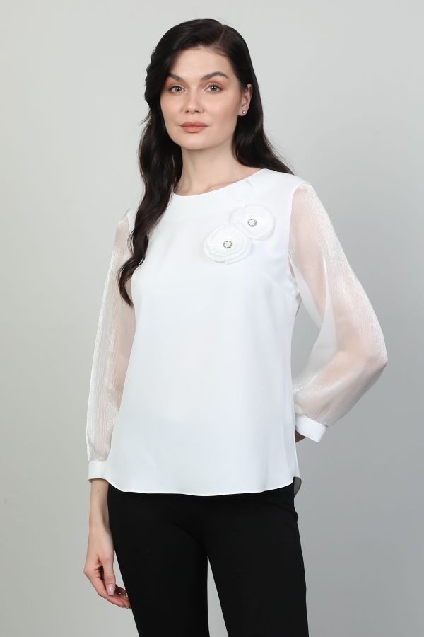 Picture of Modalinda 43294 ECRU Women Blouse