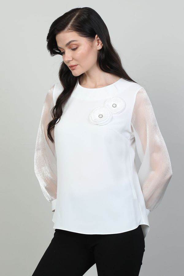 Picture of Modalinda 43294 ECRU Women Blouse