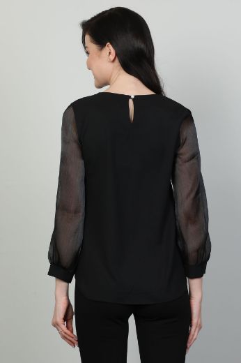 Picture of Modalinda 43294 BLACK Women Blouse