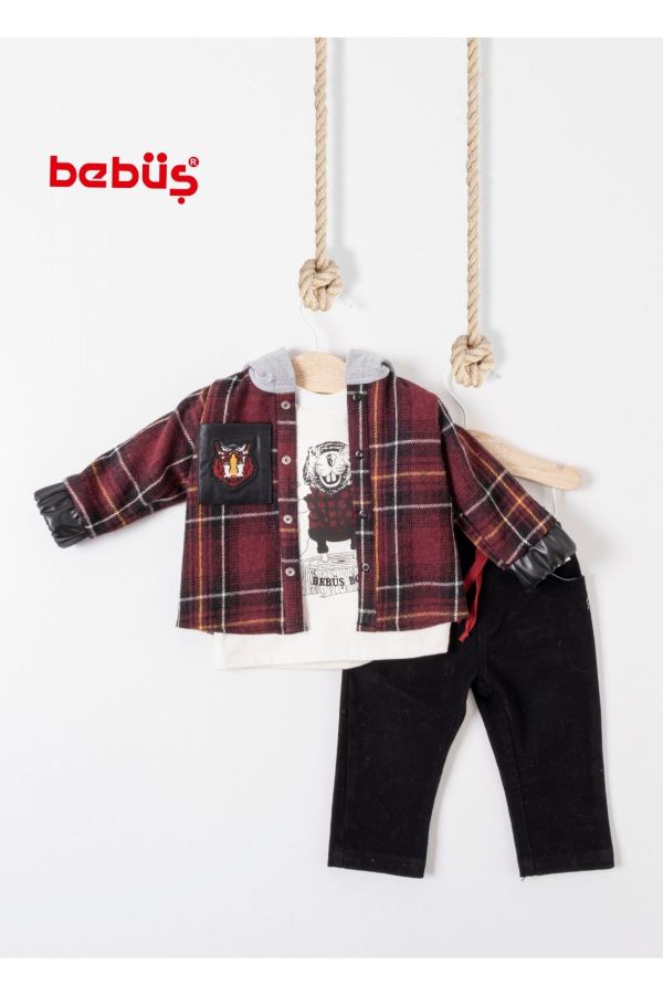 Изображение Bebüş 12626 БОРДОВЫЙ Детксий костюм для младенцев