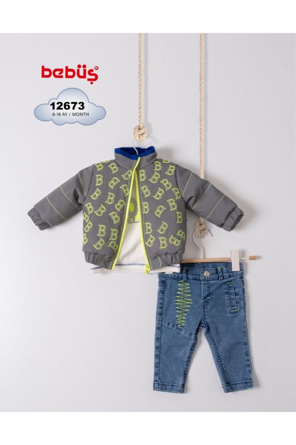 Изображение Bebüş 12673 ЖЕЛТЫЙ Детксий костюм для младенцев