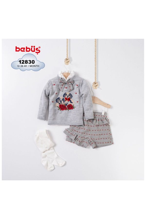 Изображение Bebüş 12830 СЕРЫЙ Детксий костюм для младенцев