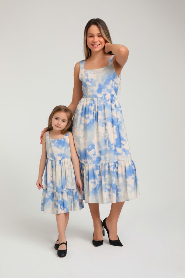 Picture of Lome Kids L17 BLUE Girl Dress