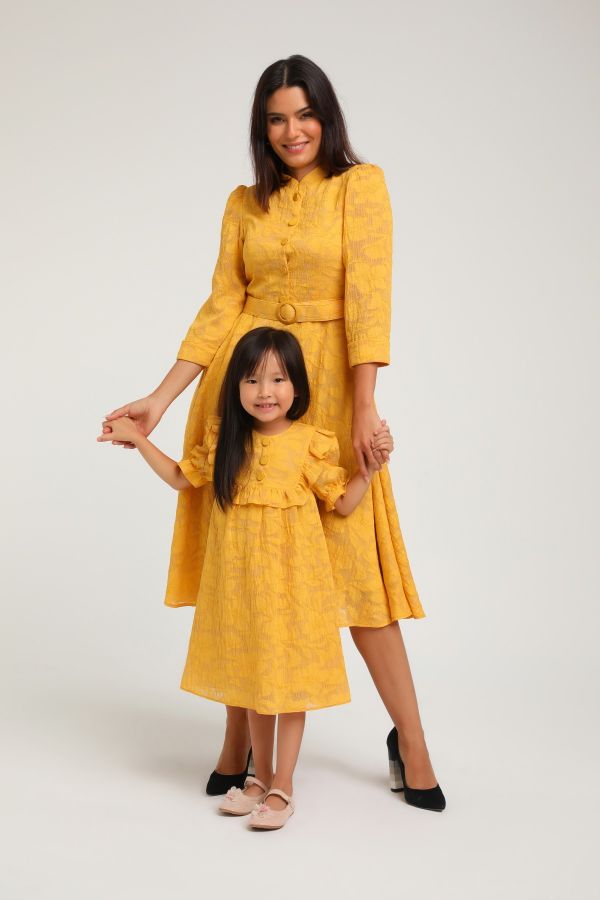 Picture of Lome Kids L09 YELLOW Girl Dress