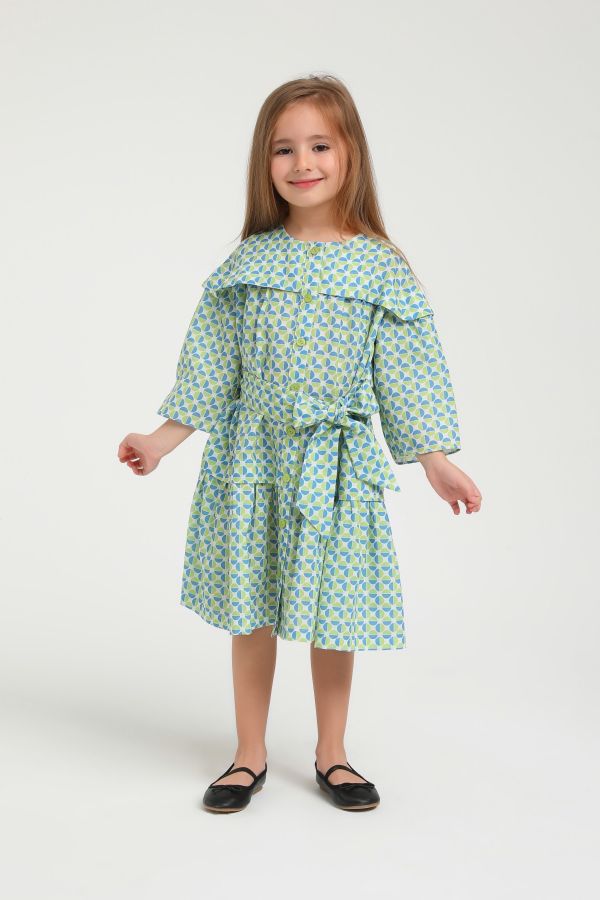 Picture of Lome Kids L39 GREEN Girl Dress