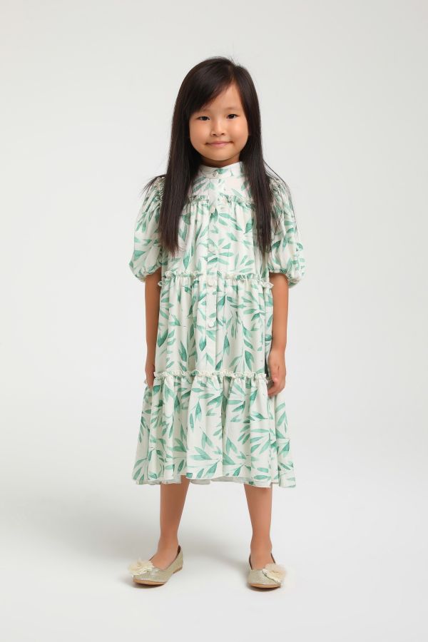 Picture of Lome Kids L22 GREEN Girl Dress