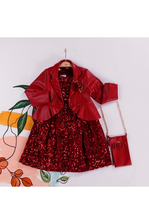 Picture of Miss Lore 5222 RED Girl Suit