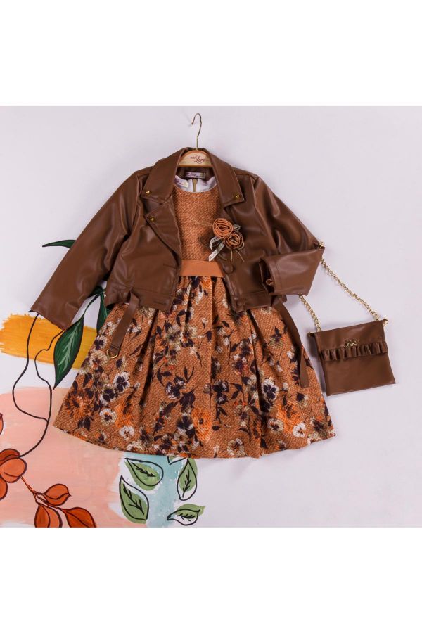 Picture of Miss Lore 5209 BROWN Girl Suit