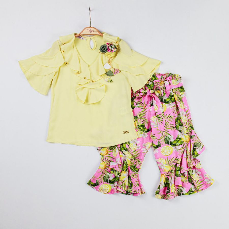 Picture of Miss Lore 5131 YELLOW Girl Suit