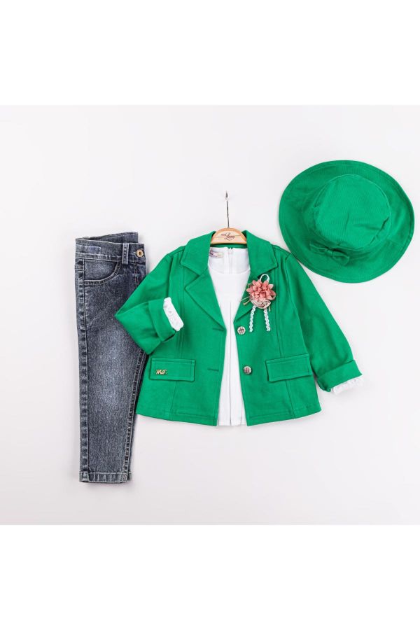 Picture of Miss Lore 5608 GREEN Girl Suit