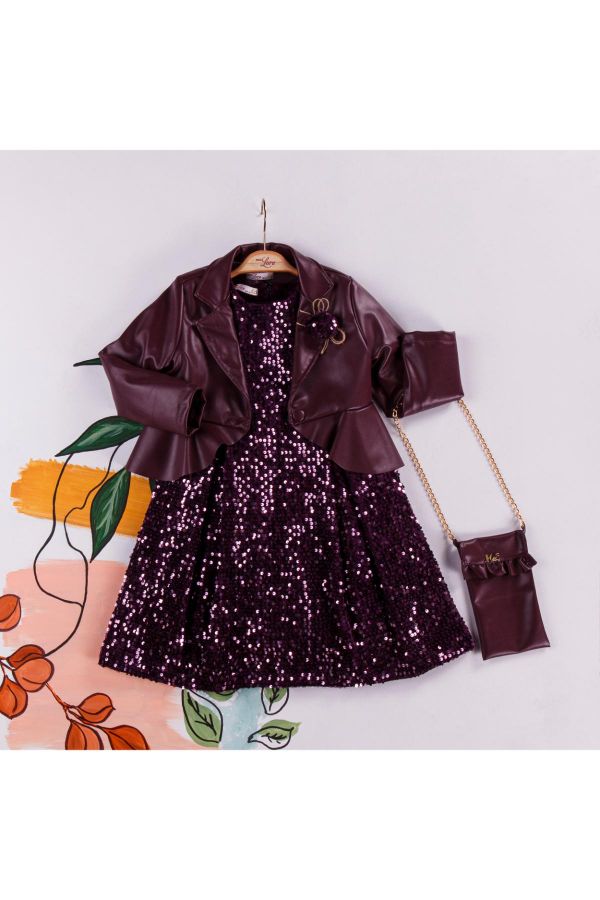 Picture of Miss Lore 5222 PURPLE Girl Suit