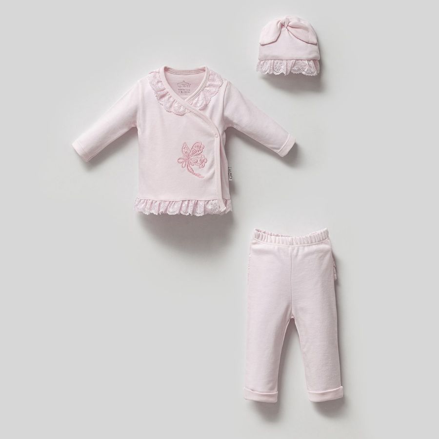 Picture of TAFYY BABY 80164 PINK Baby Suit