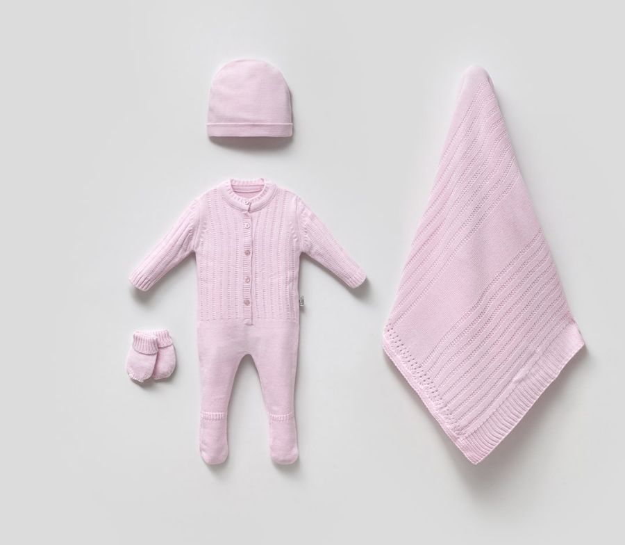 Picture of TAFYY BABY 14006 PINK Baby Suit