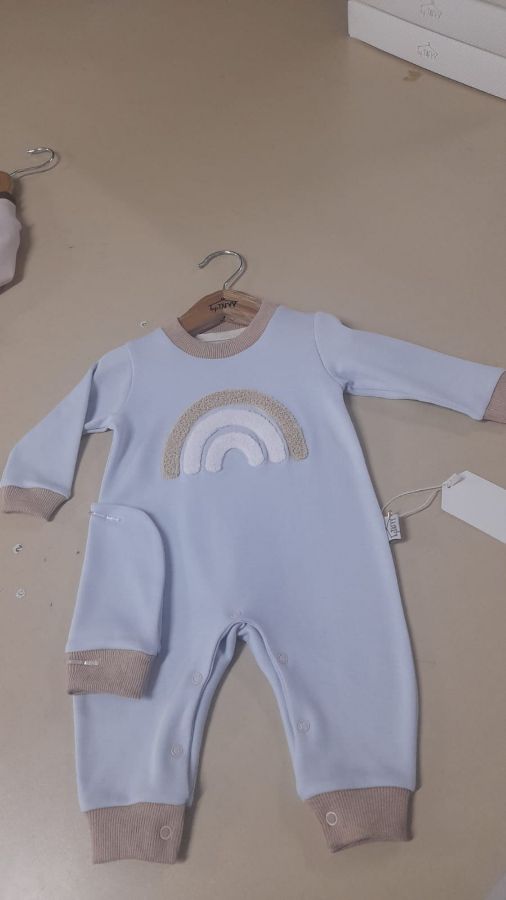 Picture of TAFYY BABY 50707 BLUE Baby Overalls