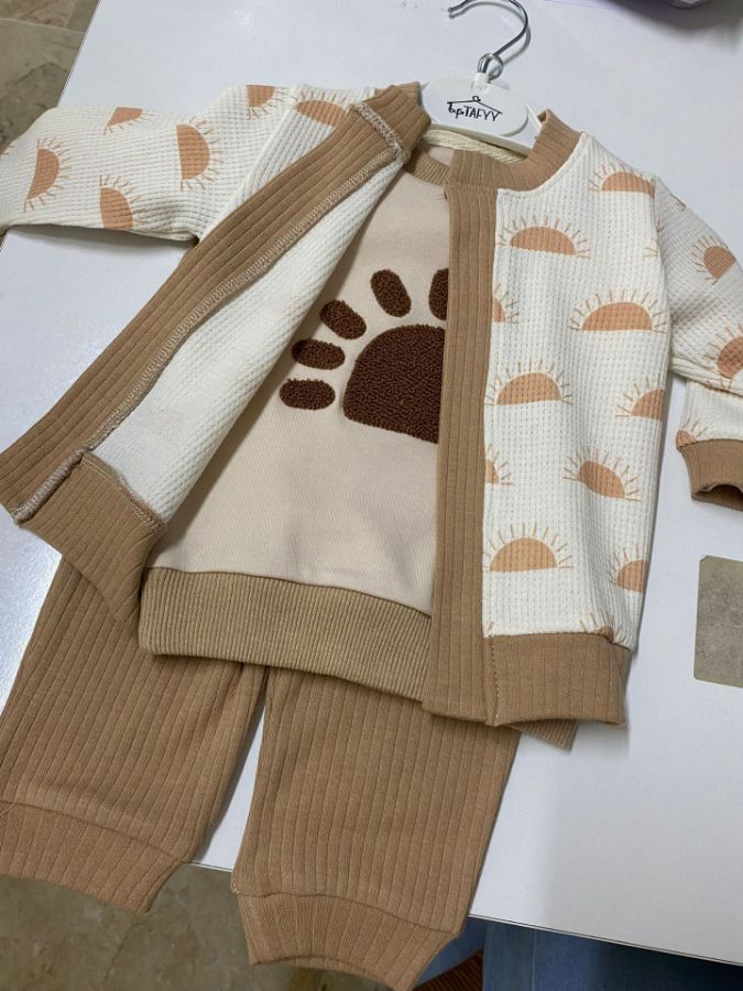 Picture of TAFYY BABY 60593 BEIGE Baby Suit