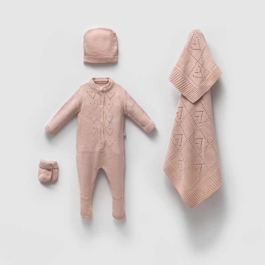 Picture of TAFYY BABY 14001 SALMON Baby Suit